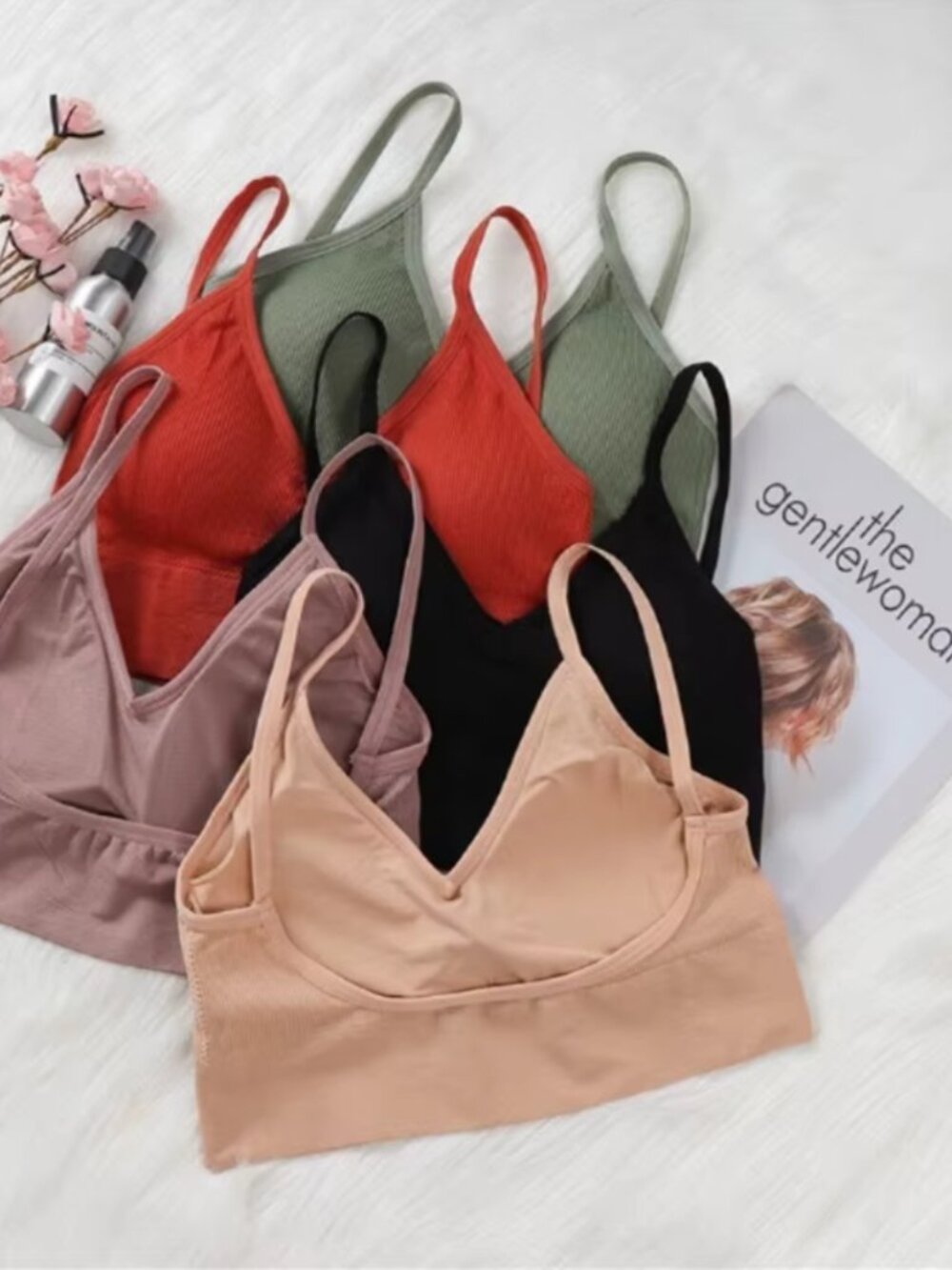 Beautiful Woman's Seamless Wireless Bra